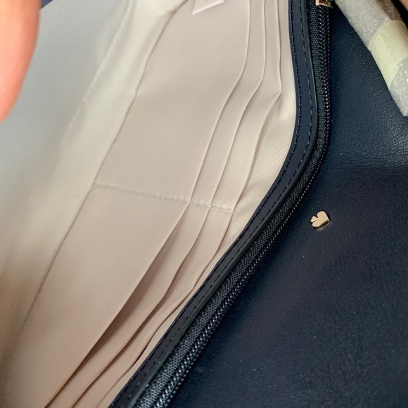 Authentic KATE SPADE leather Cheetah embellished flap magnetic snap Crosby - Picture 9 of 12